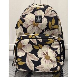 Volcom Backpack Tropical Floral School Travel Bag Full Padded Straps Lightweight